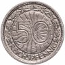 Купить Германия 50 рейхспфеннигов 1929, знак монетного двора "D" — Мюнхен