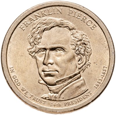 купить США 1 доллар (dollar) 2010 D Президент США - Франклин Пирс (1853-1857) знак монетного двора: "D" - Денвер
