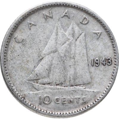 купить Канада 10 центов (cents) 1943