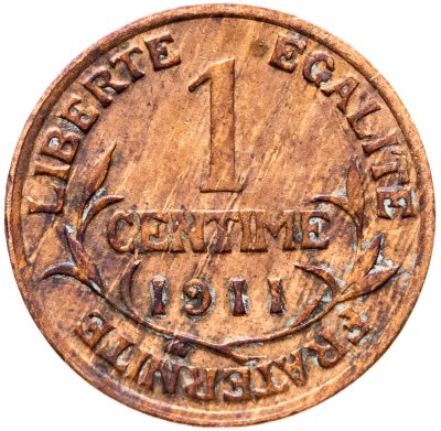 купить Франция 1 сантим (centime) 1911