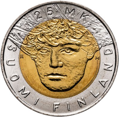 купить Финляндия 25 марок 2001 "Чемпионат мира по лыжным видам спорта" в капсуле