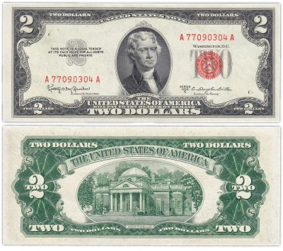 купить США 2 доллара 1953 series 1953C (Pick 380c) ПРЕСС