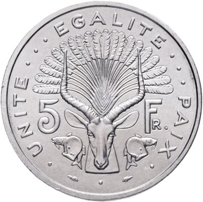 купить Джибути 5 франков (francs) 1991