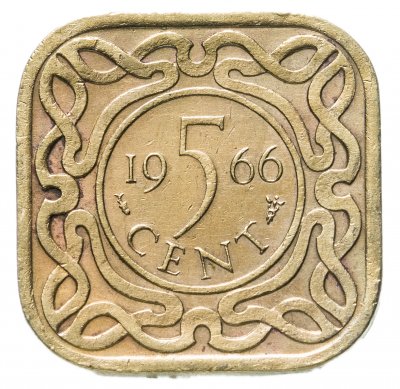 купить Суринам 5 центов (cents) 1966