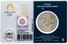 Купить Франция 2 евро 2024 XXXIII летние Олимпийские игры, Париж 2024 в блистере синего цвета