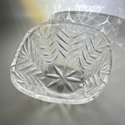 купить Салатник квадратной формы с цветочным декором, стекло, пресс, алмазная грань, СССР, 1970-1990 гг.