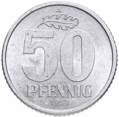 купить Германия (ГДР) 50 пфеннигов (pfennig) 1958