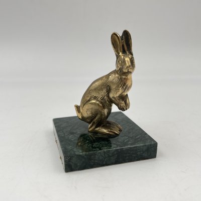 купить Статуэтка "Заяц", бронза, змеевик, Российская Федерация, 2000-2020 гг.
