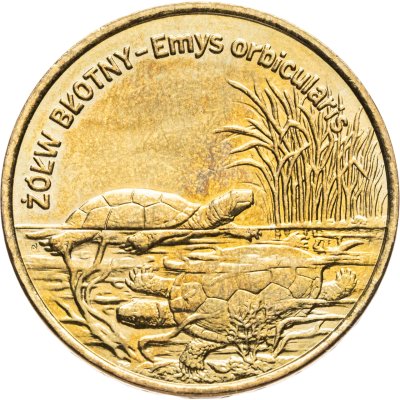 купить Польша 2 злотых 2002 "Болотная черепаха"