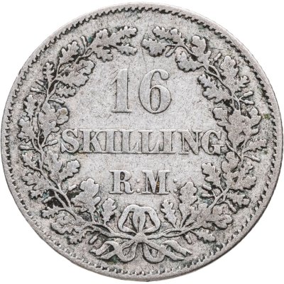 купить Дания 16 скиллингов (skilling) 1856