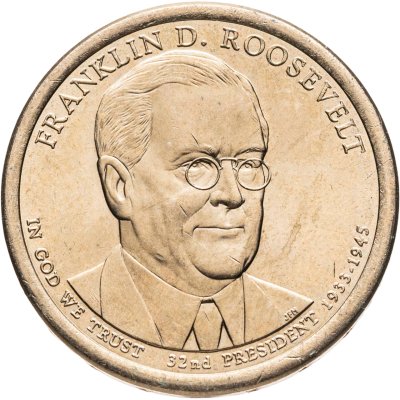 купить США 1 доллар 2014 "32-й президент США - Франклин Рузвельт"