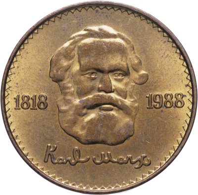 купить Монголия 1 тугрик 1988 "175 лет со дня рождения Карла Маркса"