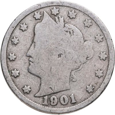купить США 5 центов (cents) 1901 Liberty Nickel