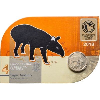 купить Перу 1 соль (sol) 2018 "Фауна Перу - Горный тапир (Tapirus pinchaque)" в буклете