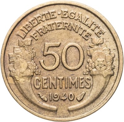 купить Франция 50 сантимов (centimes) 1940