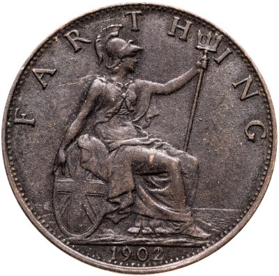 купить Великобритания 1 фартинг (farthing) 1902