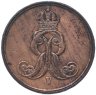 Купить Германия, Ганновер 2 пфеннига 1861