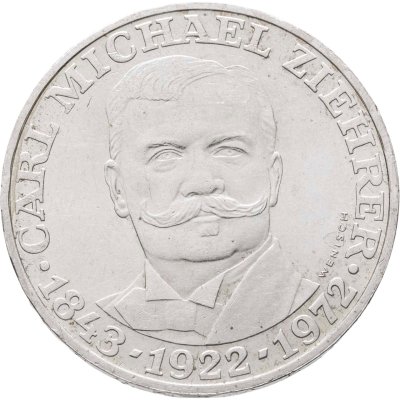купить Австрия 25 шиллингов (shillings) 1972 50 лет со дня смерти Карла Михаэля Цирера