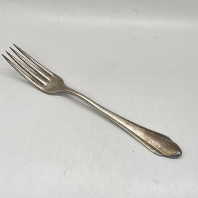 купить Вилка столовая с лаконичным декором, металл, серебрение, Platura, Германия, 1910-1930 гг.