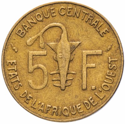 купить Западная Африка (BCEAO) 5 франков (francs) 1970-1990