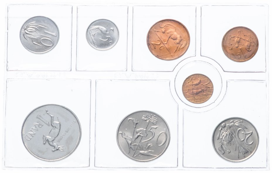купить ЮАР набор монет 1977 (8 монет в запайке)