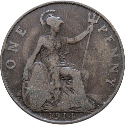 купить Великобритания 1 пенни (penny) 1914