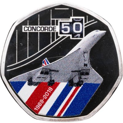 купить Соломоновы Острова 20 центов 2019 "50 лет Конкорду - Взлет /50 вверху/"