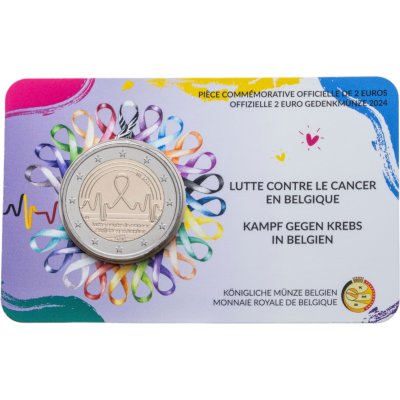 купить Бельгия 2 евро 2024 "Борьба с раком в Бельгии"