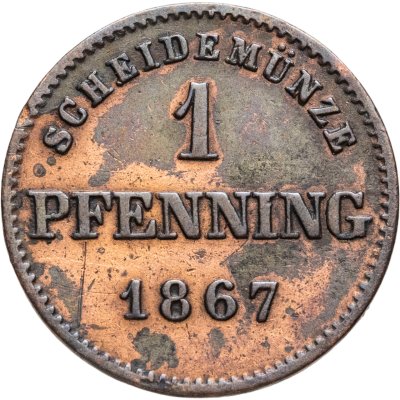 купить Бавария 1 пфенниг 1867