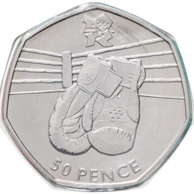 купить Великобритания 50 пенсов (pence) 2011 "XXX летние Олимпийские Игры, Лондон 2012 - Бокс" в буклете
