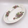 Купить Селёдочница (сервировочное блюдо) с цветочным декором, фаянс, деколь, золочение, Конаковский фаянсовый завод им. М.И. Калинина (ЗиК Конаково), СССР, 1974-1990 гг.