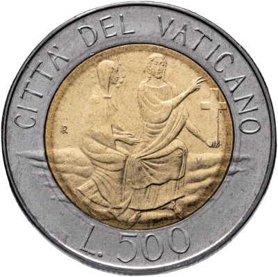 купить Ватикан 500 лир (lire) 1986