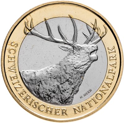 купить Швейцария 10 франков 2009 "Швейцарский национальный парк - олень" в капсуле