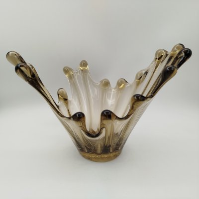 купить Ваза (конфетница) "Медуза", Орловская фабрика стеклянных изделий "Победа" (предположительно), цветное стекло, СССР, 1970-1990 гг.