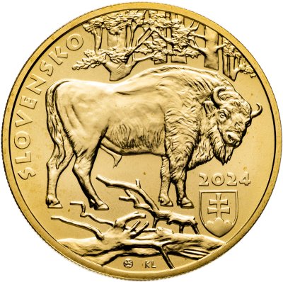 купить Словакия 5 евро 2024 "Зубр"