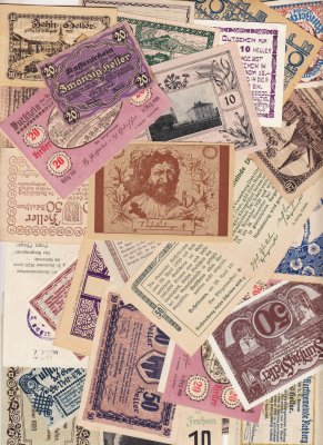 купить Австрия, нотгельды набор из 50 банкнот