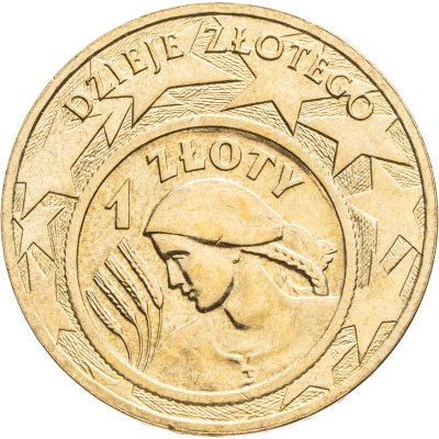 купить Польша 2 злотых 2004 "История польского злотого 1 злотый"