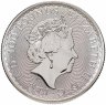 Купить Великобритания 100 фунтов (Pounds) 2021 "Британия" Платина Елизавета