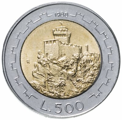 купить Сан-Марино 500 лир 1988 "Укрепления"