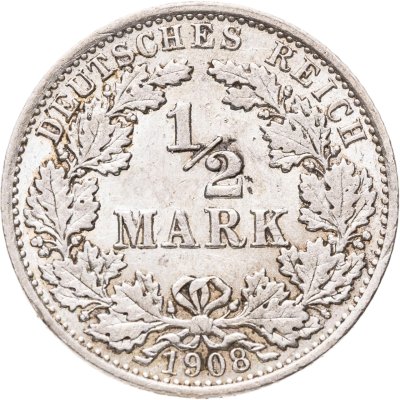 купить Германия (Германская империя) 1/2 марки 1908 "A"