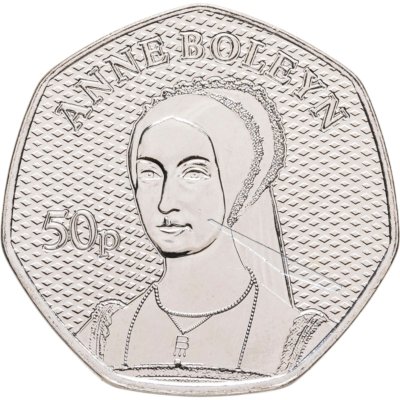 купить Гернси 50 пенсов 2024 «Король Генрих VIII и его жены - Анна Болейн»