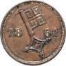 Купить Бремен 2 1/2 шварена (schwaren) 1861