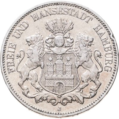 купить Германия, Гамбург, 5 марок (mark) 1901 J
