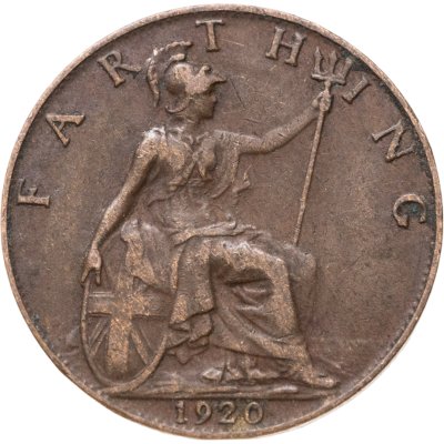 купить Великобритания 1 фартинг (farthing) 1920