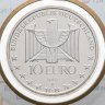 Купить Германия 10 евро 2002 "100 лет метро в Германии Поезд" в блистере с марками