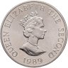 Купить Олдерни 2 фунта (pounds) 1989 "Королевский визит"