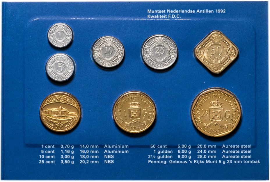 купить Нидерландские Антилы годовой набор 1992 года 8 монет в буклете