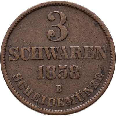 купить Ольденбург 3 шварена (schwaren) 1858