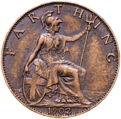 купить Великобритания 1 фартинг (farthing) 1902