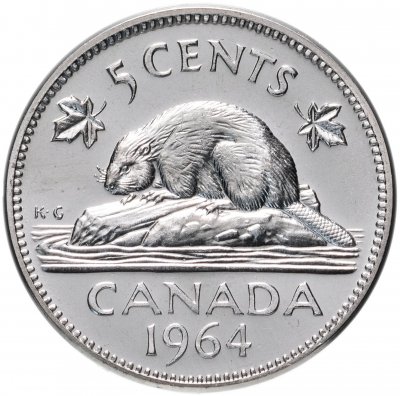 купить Канада 5 центов (cents) 1964